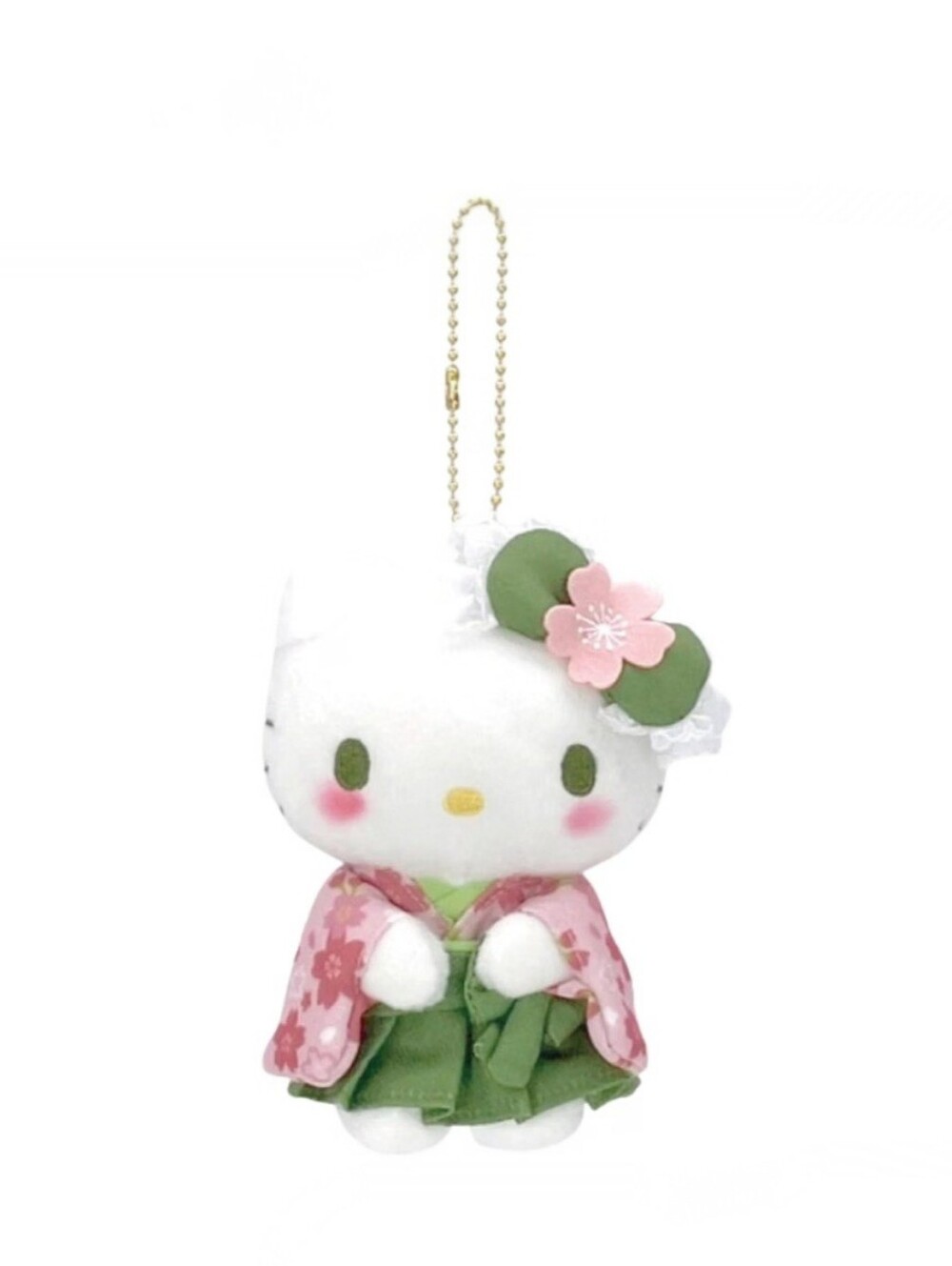 Nakajima Sanrio Hello Kitty Matcha Kimono Plush/Keychain